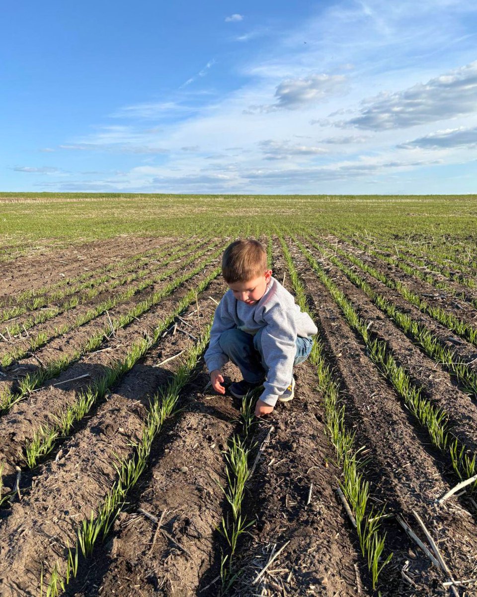 Future agronomist in training. 😁👍 

Our team member, Lance, had some help checking fields this spring from his son. He was even in uniform! 👕 

#FutureFarmers #FarmKids #Agriculture #YouthInAg