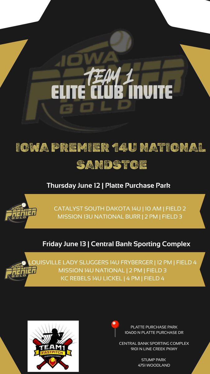 Emily Mora (@emilymora2029) on Twitter photo Headed to Kansas City! Locked in for today’s @team1fastpitch afternoon camp session—tournament play starts Thursday. Time to compete.
<a href="/Team1_fastpitch/">Team 1 Fastpitch</a> <a href="/IowaPremierFP/">Iowa Premier Fastpitch</a> <a href="/OliviaHPaz1997/">Olivia Paz</a> <a href="/PaigeShannonIPF/">Paige Shannon</a> <a href="/MirandaElish/">Miranda</a> <a href="/ExtraInningSB/">EXTRA INNING SOFTBALL</a> <a href="/CoastRecruits/">Coast 2 Coast Recruits</a> <a href="/champmindcoach/">The Champion Mindset Coach</a> <a href="/TopPreps/">SPORTS NEWS, VIDEOS, GRAPHICS, EXPOSURE & MORE</a> Headed to Kansas City! Locked in for today’s @team1fastpitch afternoon camp session—tournament play starts Thursday. Time to compete.
<a href="/Team1_fastpitch/">Team 1 Fastpitch</a> <a href="/IowaPremierFP/">Iowa Premier Fastpitch</a> <a href="/OliviaHPaz1997/">Olivia Paz</a> <a href="/PaigeShannonIPF/">Paige Shannon</a> <a href="/MirandaElish/">Miranda</a> <a href="/ExtraInningSB/">EXTRA INNING SOFTBALL</a> <a href="/CoastRecruits/">Coast 2 Coast Recruits</a> <a href="/champmindcoach/">The Champion Mindset Coach</a> <a href="/TopPreps/">SPORTS NEWS, VIDEOS, GRAPHICS, EXPOSURE & MORE</a>