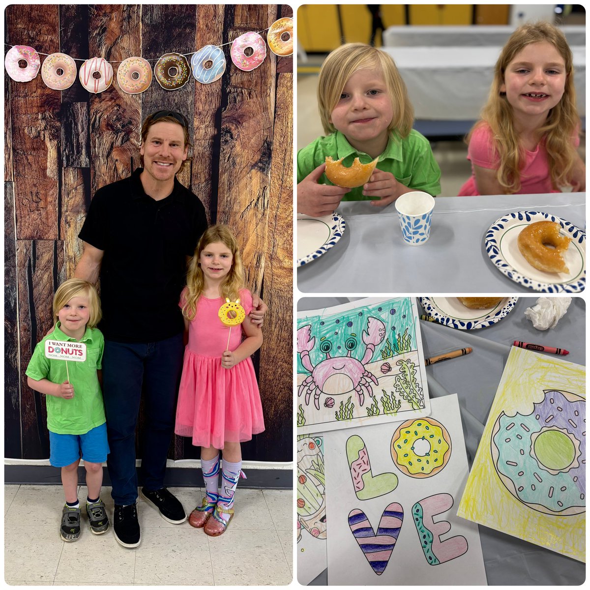 With it being Clara and Liam's final week of school and Father’s Day just around the corner, I enjoyed a special ‘donuts with dad’ breakfast with them at their school ❤️🍩
