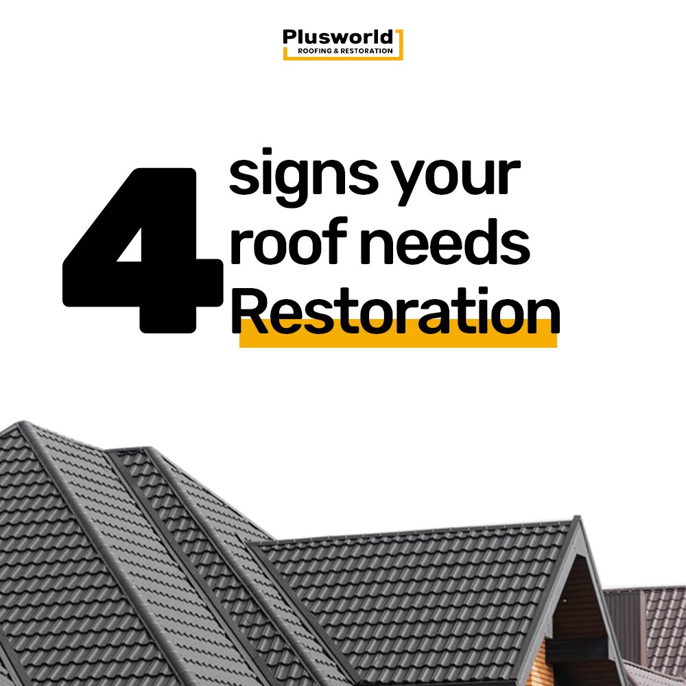 4 signs your roof needs restoration 

Water stains or leaks

Sagging roofline

Visible cracks or rust

Missing shingles

Don’t wait until it collapses.
Send a  Dm today for a FREE inspection.

#RoofRestoration #PlusWorldRoofing #RoofingNigeria #LagosHomes #HomeTip