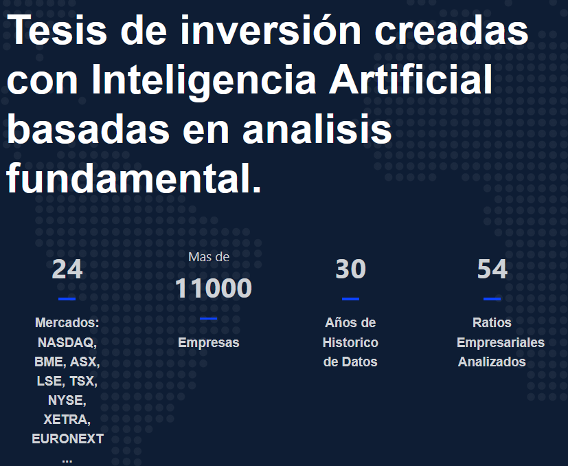 Inversoracon30's tweet photo. ¡ SI OS GUSTA INVERTIR EN ACCIONES OS RECOMIENDO MUCHO ESTA HERRAMIENTA GRATIS !

 Os recomiendo MUCHO esto para investigar de primeras cualquier empresa (para mí, lo cualitativo ha de ir SIEMPRE antes que lo cualitativo.  Me ha gustado MUCHO los análisis fundamentales que hace de primeras, para conocer en tres segundos a qué se dedica una empresa, modelo de negocio, sector en el que opera, cómo gana dinero, etc.  

COMPARTIR ES VIVIR, SI TE GUSTA, COMPARTE ESTE TWEET PARA QUE LA PUEDA USAR TOOOODO EL MUNDO.   

Obviamente no sustituye a una tesis de inversión ni de broma; pero para conocer a golpe de click una empresa, me parece BRUTAL ❤️🔃