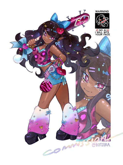 Gyaru makeover of 's amazing character! Thank you for trusting me on the design