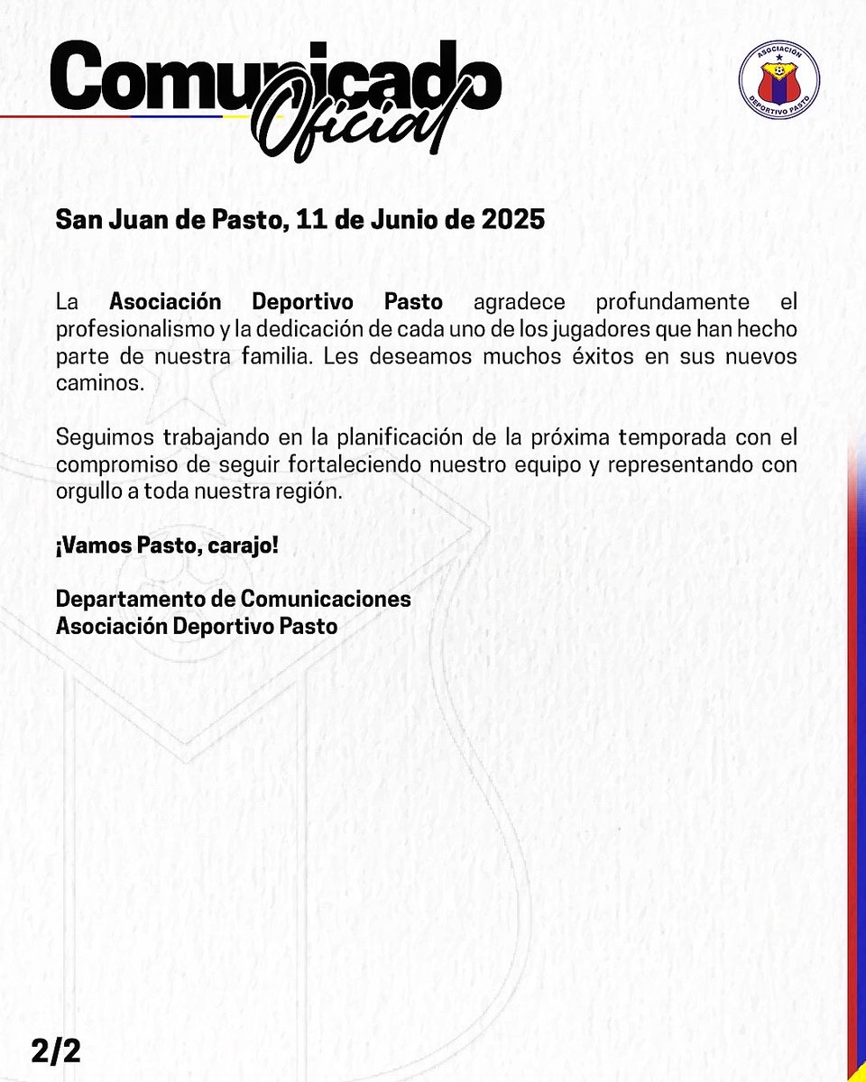 Deportivo Pasto tweet media
