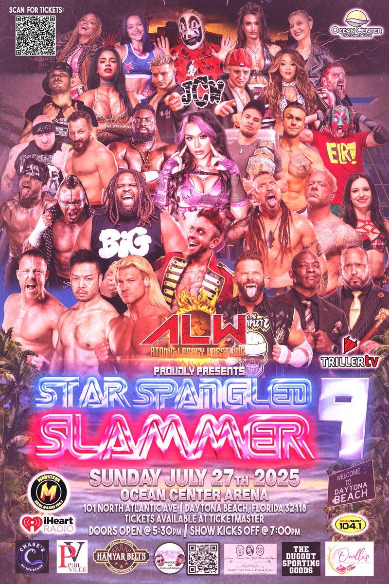 Atomic Legacy Wrestling (@wrestlingatomic) on Twitter photo ALW <a href="/WrestlingAtomic/">Atomic Legacy Wrestling</a> comes to the HISTORIC @OceanCenter Arena in Daytona Beach Florida on July 27!
<a href="/The305MVP/">MVP</a> <a href="/ItsIzzyMania/">Izzy Moreno</a>
<a href="/arielteal/">Teal Piper</a> <a href="/AmberNova73/">Amber Novaπ§</a>
<a href="/wrestlingleva/">Leva Bates</a> <a href="/1ReneeMichelle/">Renee Michelle π γ¬γγΌ γγγ·γ§γ«</a>
<a href="/HAILRyzin/">RYZIN</a> <a href="/NicTNemeth/">Nic Nemeth</a> <a href="/TheMattCardona/">Matt Cardona</a> <a href="/KENTAG2S/">KENTA aka LilβK</a>
<a href="/oshow94/">Oddyssey</a> <a href="/ElaynaBlack/">Brie Coda</a>
π
ticketmaster.com/alw-star-spang⦠ALW <a href="/WrestlingAtomic/">Atomic Legacy Wrestling</a> comes to the HISTORIC @OceanCenter Arena in Daytona Beach Florida on July 27!
<a href="/The305MVP/">MVP</a> <a href="/ItsIzzyMania/">Izzy Moreno</a>
<a href="/arielteal/">Teal Piper</a> <a href="/AmberNova73/">Amber Novaπ§</a>
<a href="/wrestlingleva/">Leva Bates</a> <a href="/1ReneeMichelle/">Renee Michelle π γ¬γγΌ γγγ·γ§γ«</a>
<a href="/HAILRyzin/">RYZIN</a> <a href="/NicTNemeth/">Nic Nemeth</a> <a href="/TheMattCardona/">Matt Cardona</a> <a href="/KENTAG2S/">KENTA aka LilβK</a>
<a href="/oshow94/">Oddyssey</a> <a href="/ElaynaBlack/">Brie Coda</a>
π
ticketmaster.com/alw-star-spangβ¦