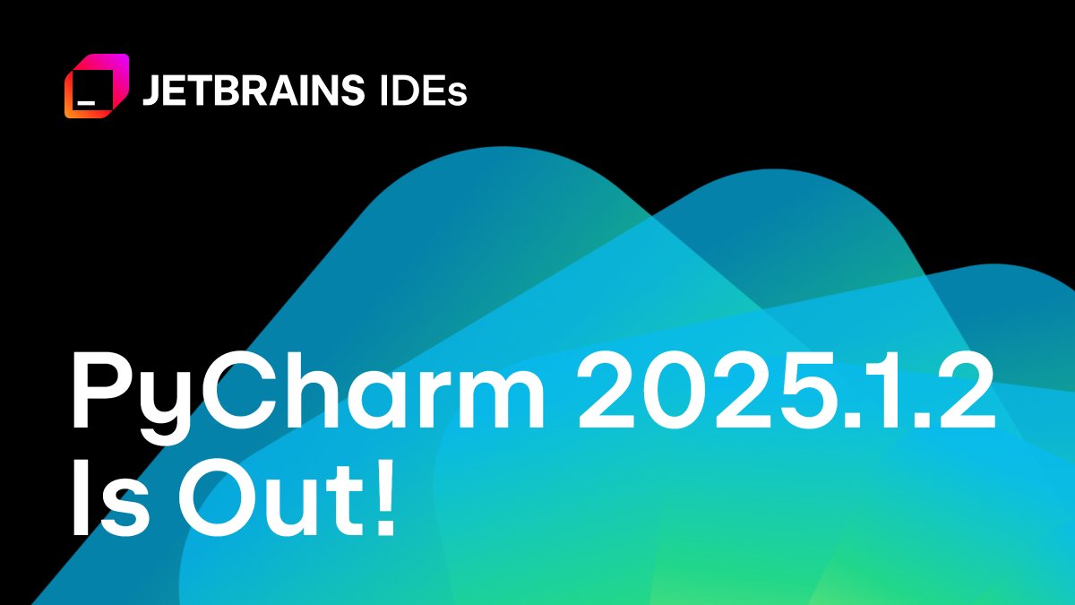 pycharm's tweet image. PyCharm 2025.1.2 is out! π Now you can:
β
Run uv projects with a dedicated run configuration
βοΈ Drag and drop cells in Jupyter Notebooks
π Choose an interpreter for Jupyter, with more options than just Conda!
β¬οΈ Download it today: jb.gg/pc-25-1-2