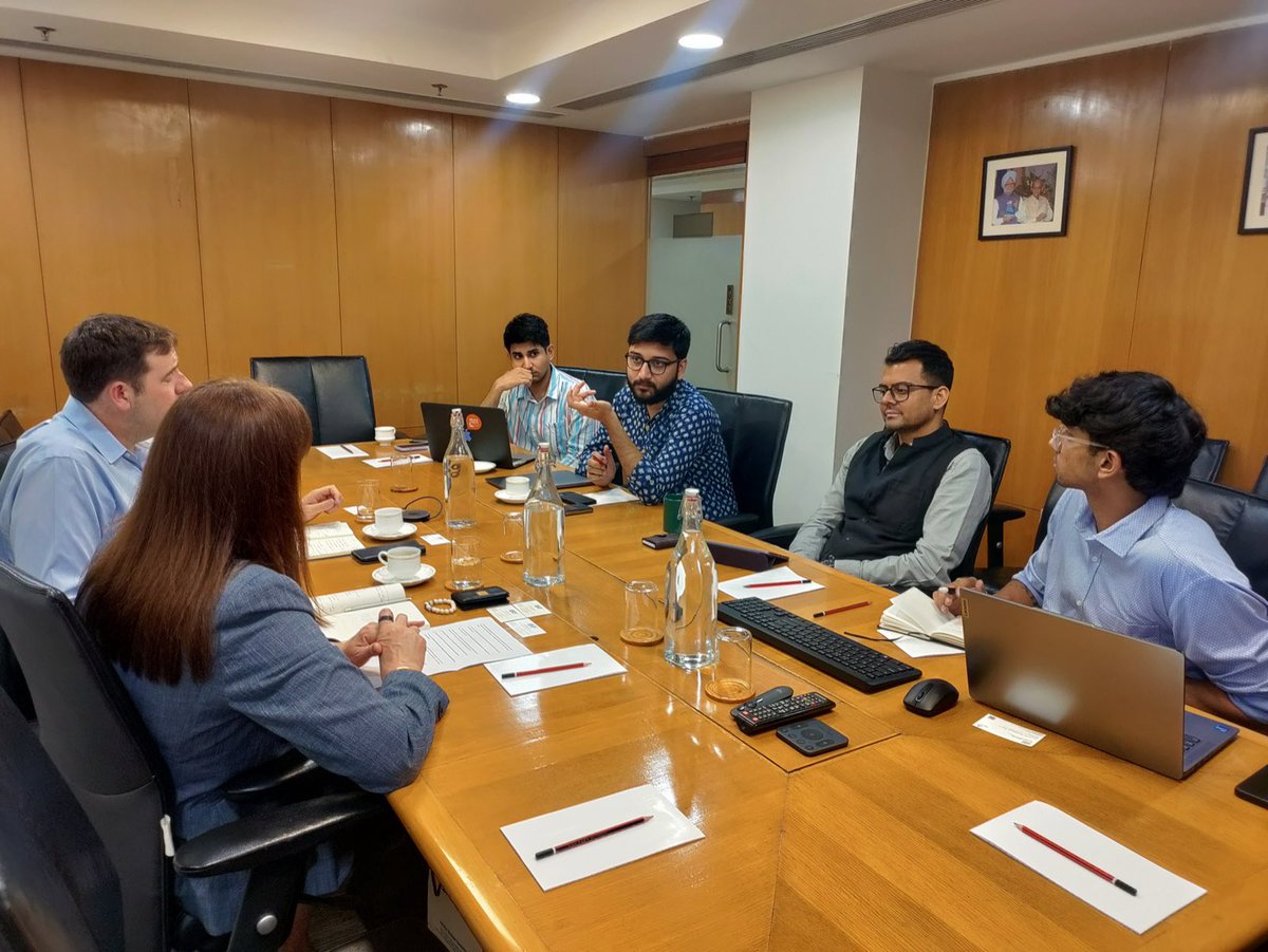 Delighted to have hosted <a href="/MarSec_Bradford/">John Bradford</a> &amp; Annette Bradford from <a href="/ycapsjapan/">YCAPS</a> today at <a href="/orfonline/">ORF</a> to discuss a wide range of issues on the Quad, India’s changing maritime outlook, capacity building efforts, and much more.