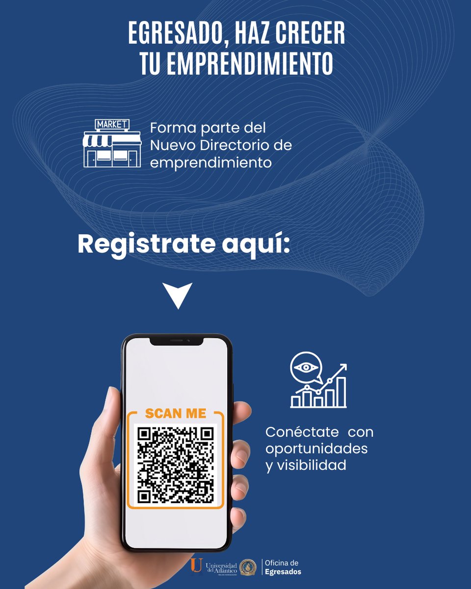 🚀 ¿Eres egresado y tienes un emprendimiento?
¡Esta es tu oportunidad! 🙌🏼

La Oficina de Egresados de la Universidad del Atlántico te invita a hacer parte de nuestro nuevo Directorio de Emprendimientos, una vitrina digital para visibilizar y posicionar tu proyecto 💼✨

📍 Tu