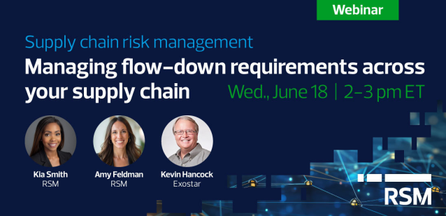 Unlock the secrets to CMMC compliance and supplier risk management—join our webinar on June 18th. rsm.buzz/4kzgY5l