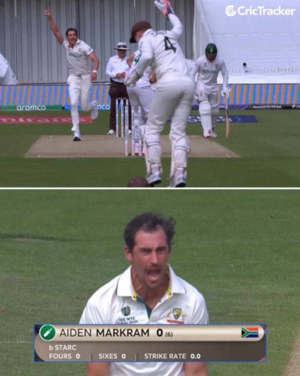 SA's "chokers" tag looms large in high-stakes ICC games. Can they recover from 19/2 in the WTC Final? 🔥 A comeback would silence doubters. All eyes on the middle order's grit as Starc brings the heat! 🏏MITCHELL STARC 💥❤️‍🔥
#WTC2O25Final #WTC2025 #SAvsAUS #AUSvsSA