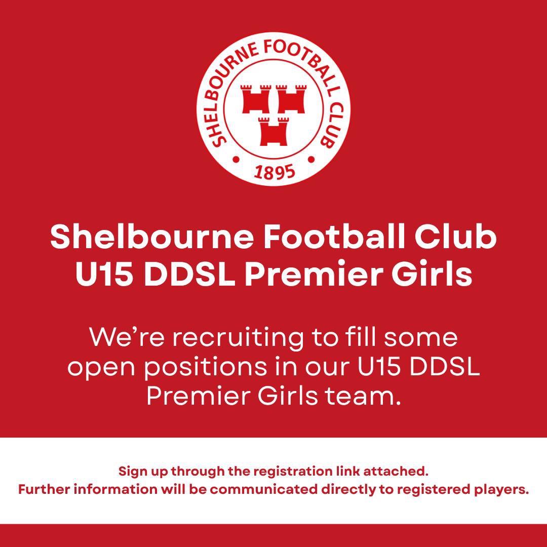 Shelbourne FC Academy (@shelsacademy) on Twitter photo ๐๐๐๐ก๐๐ค๐ช๐ง๐ฃ๐ ๐๐พ are looking to add to our current 2011 (U15s) team for the 2025/2026 DDSL Season.
To register, please complete all fields in the registration form linked below.
โ
Final confirmations and further information will be sent via email by Friday 27th June ๐๐๐๐ก๐๐ค๐ช๐ง๐ฃ๐ ๐๐พ are looking to add to our current 2011 (U15s) team for the 2025/2026 DDSL Season.
To register, please complete all fields in the registration form linked below.
โ
Final confirmations and further information will be sent via email by Friday 27th June