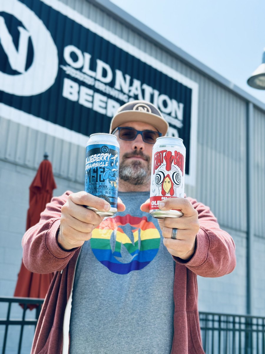 Our Sales Director Jon is hyped for the prerelease of Blueberry Creamsicle M-43! 🫐
PLUS: We're dropping our 10th anniversary brewpub exclusive Flat Brain Red IPA 🐔 — tomorrow (Thurs, June 12) at 3 PM!

Which one are you cracking open first? 🍻

#oldnationbrewingco