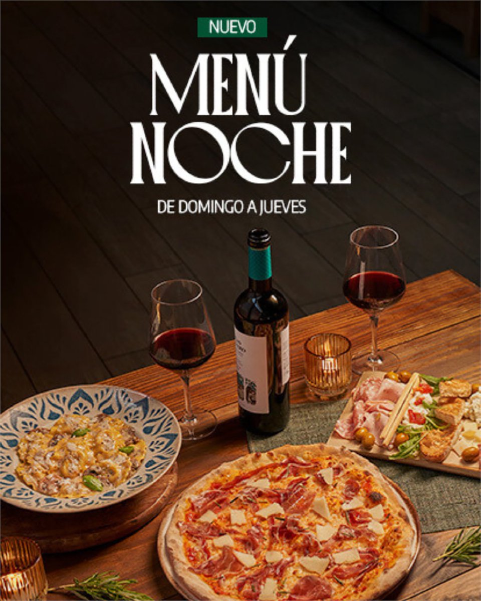 El planazo entre semana está en Ginos 🍝
De domingo a jueves disfruta del Menú Noche:
Entrante para compartir + principal + botella de vino por solo 19,95 €/persona 🍷
Ven a Ginos  Ferial Plaza
#menunocheGinos #ferialplaza #cenaitaliana #conectadoscontigo