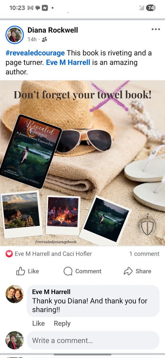 I’m reading #revealedcourage by Eve M Harrell . It is available now! Check it out: amazon.com/dp/B0DWNCVLHS