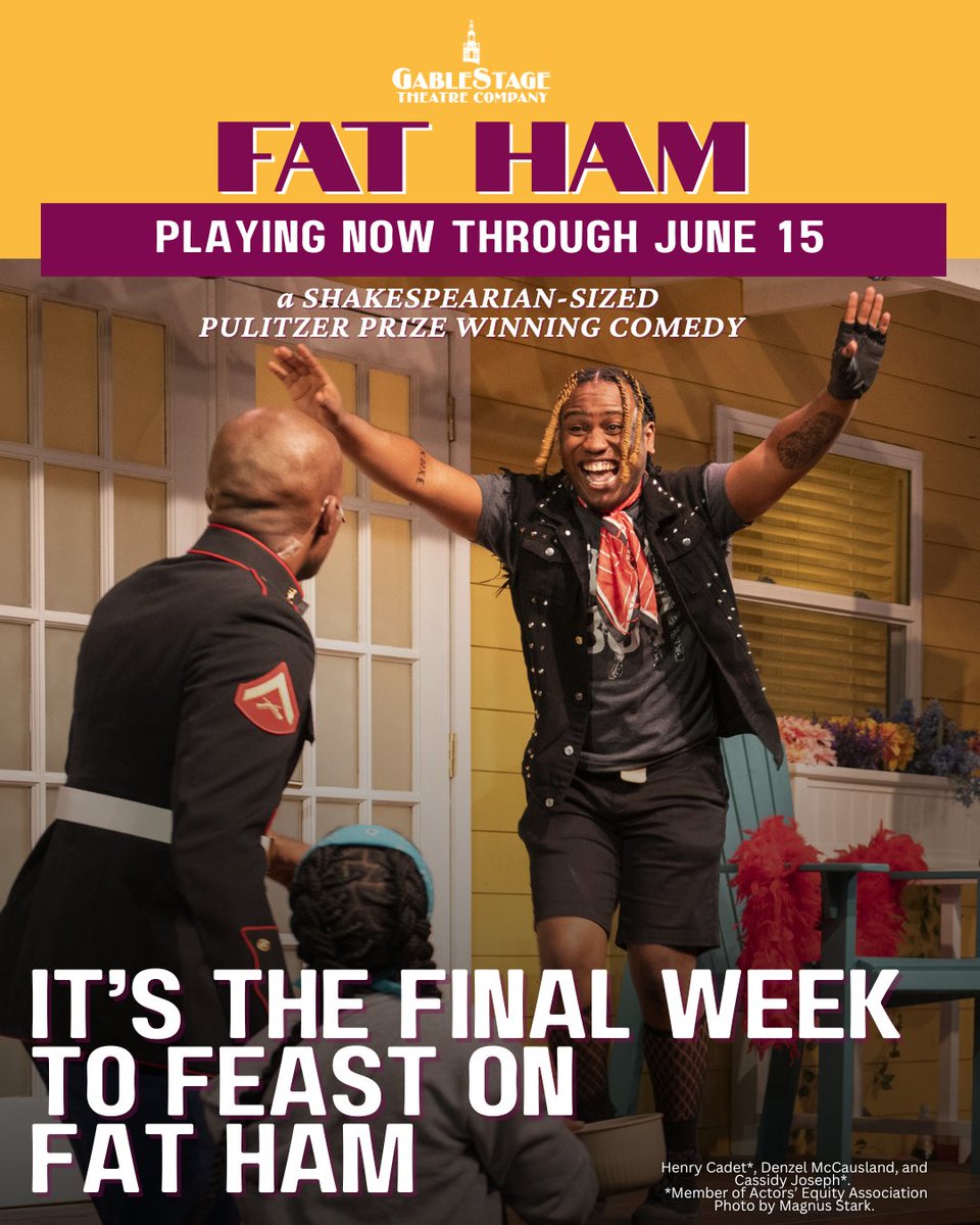 🍖 It’s the FINAL WEEK to feast on Fat Ham! Don’t miss this Pulitzer Prize-winning comedy — and take advantage of these special offers while you can. 🎟️ FHBOGO → BOGO deal for Saturday matinee, June 14
Grab your seats now: gablestage.org
#FatHam #GableStage