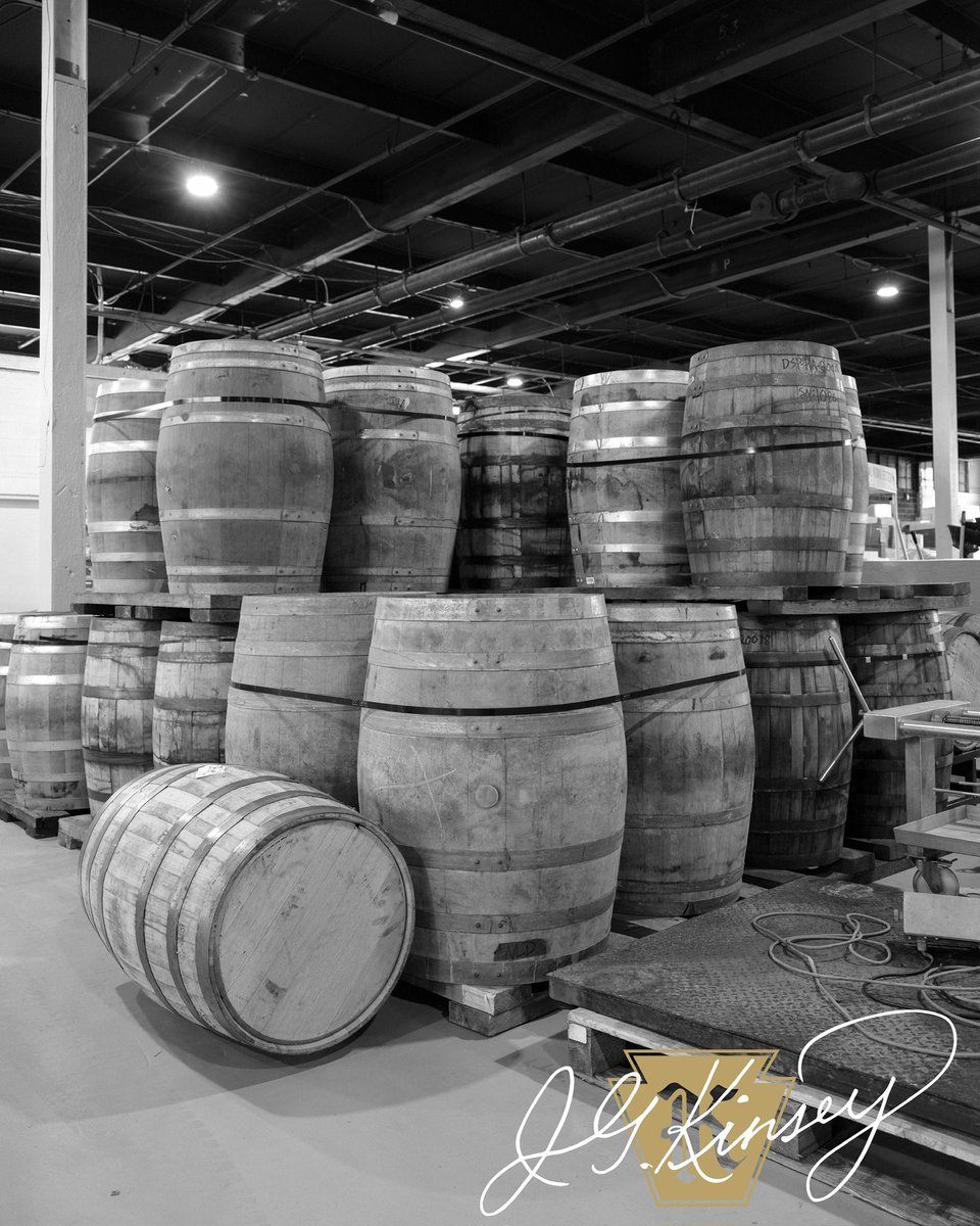 Each year, we select a handful of barrels to create our Kinsey Bottled In Bond Rye—this year, it’s these five in the front right here. The next chapter in our Bottled-in-Bond Rye is coming soon.
