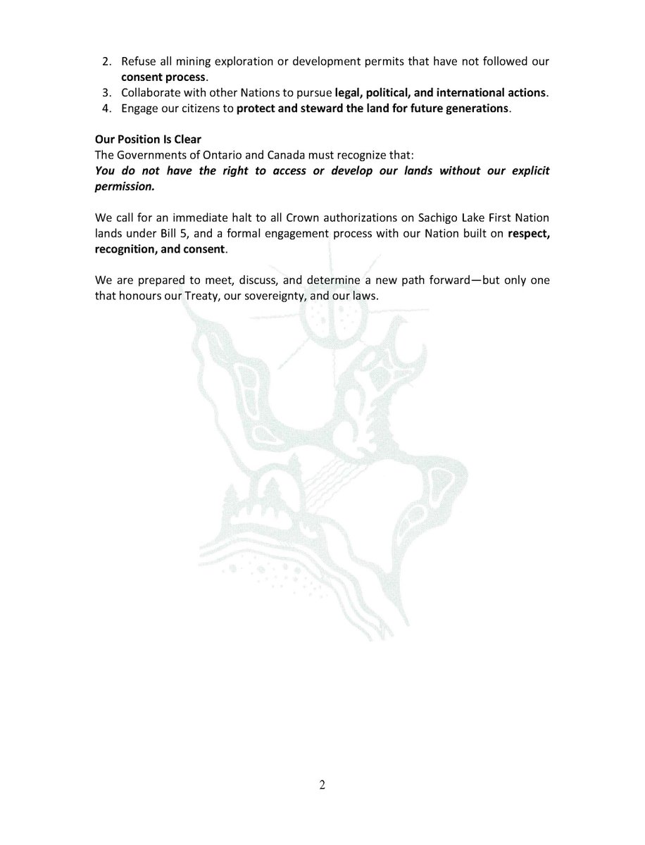 Nishnawbe Aski Nation (@nancomms) on Twitter photo Chief and Council of Sachigo Lake First Nation have released this statement rejecting Ontario's Bill 5 #KillBill5 #onpoli Chief and Council of Sachigo Lake First Nation have released this statement rejecting Ontario's Bill 5 #KillBill5 #onpoli