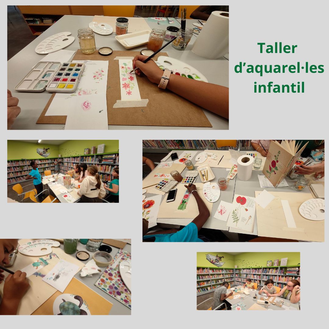 Diferents sessions del taller d'aquarel·les infantil a #BiblioGuissona els divendres a les 6 de la tarda.

#RegidoriaCulturaGuissona