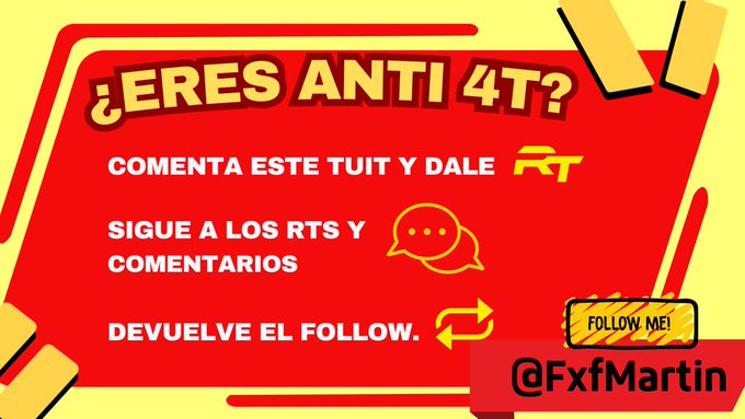FxfMartin's tweet photo. Atención comunidad! 🚨 

 💥¡Vamos con todo! 💥

Comenta, da RT y te devolvemos el Follow. ✨ 👊Todos unidos, somos más fuertes contra Morena.

#MañaneraDelPueblo 
Estados Unidos
EE.UU.
Todo México https://t.co/AUqQxJ4As7