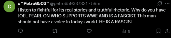 Joel Pearl | Fightful Overbooked tweet media