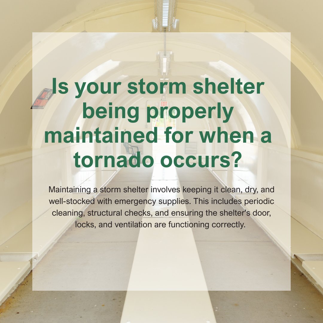 As we enter the peak of severe weather season, it’s easy to overlook the importance of keeping your storm shelter clear and ready. Click through for key questions that can ensure your safety during a disaster.
Learn more about our storm shelter services: braunintertec.com/.../white-bear…