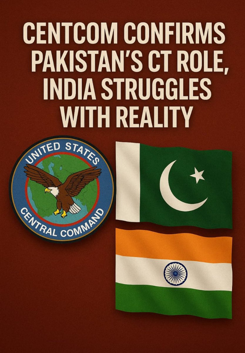 saadkhilji25's tweet photo. CENTCOM truth challenges Indian narrative monopoly
#PakistanHonored #CTRecognitionMatters #IndiaLosesNarrative https://t.co/l6110wAvBo
