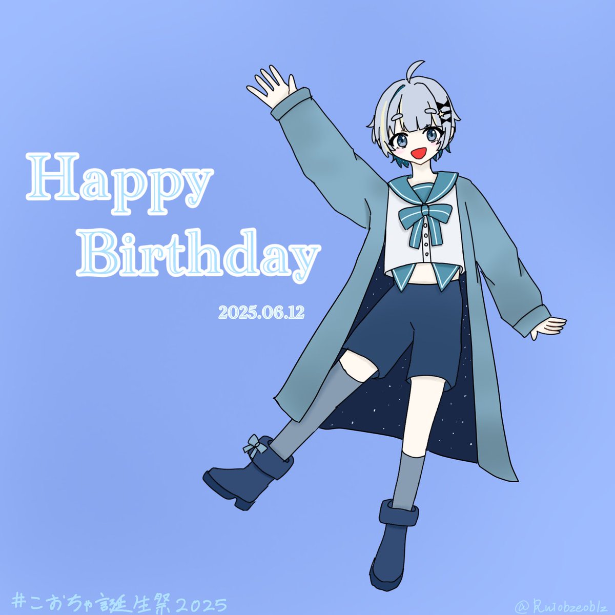 Ruiobzeoblz's tweet photo. 〜Happy Birthday〜

おちゃさんお誕生日おめでとうございます🎉
おちゃさんにとって素敵な1年になりますように✨️
大好きです🫶🩵

 #こおちゃ誕生祭2025 
 #おちゃっこあーと https://t.co/gvNWn6mOFT