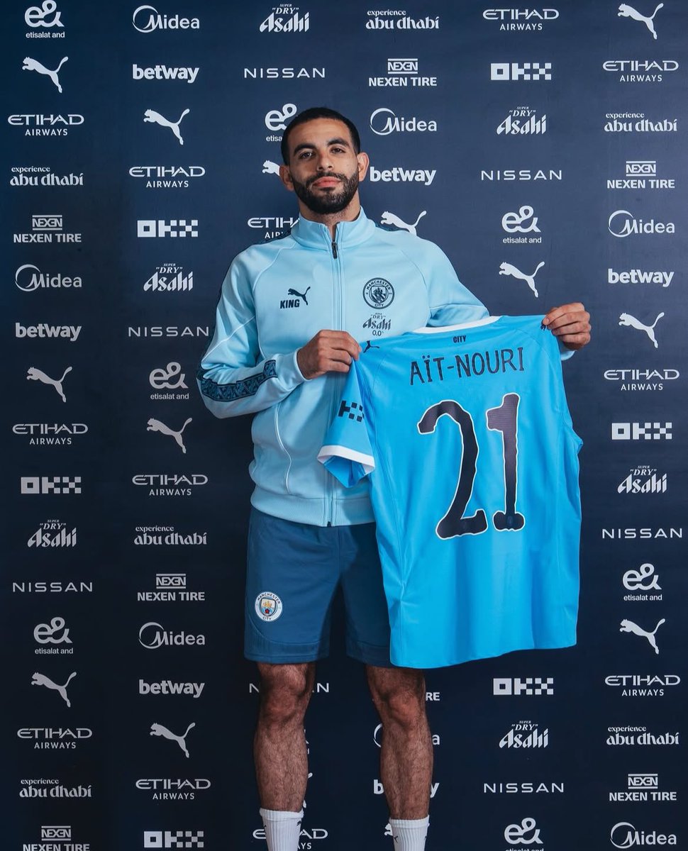 📣マンチェスターシティの新加入選手の背番号が発表 アイトヌーリ