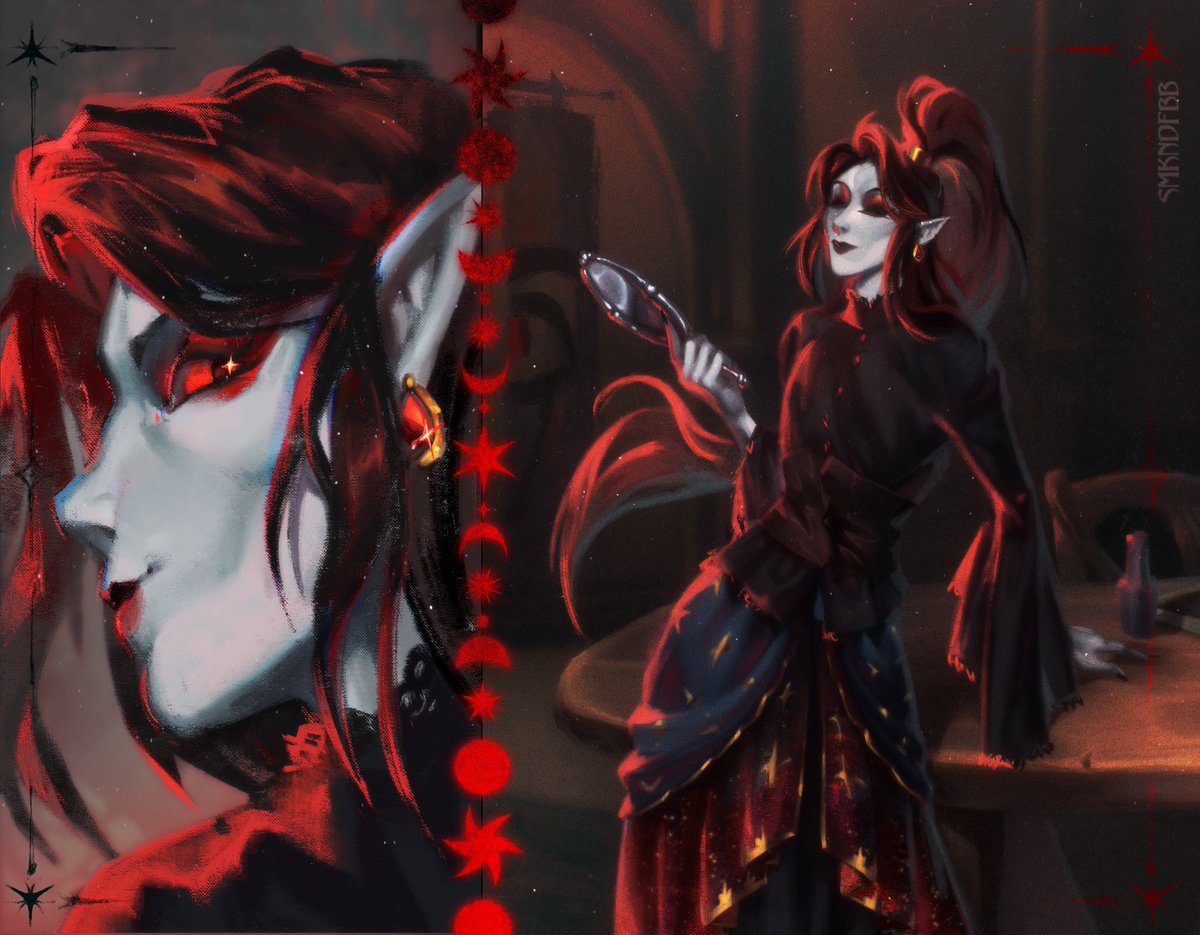 introduction art of my pretty lil nerevarine for a tes ask thingy