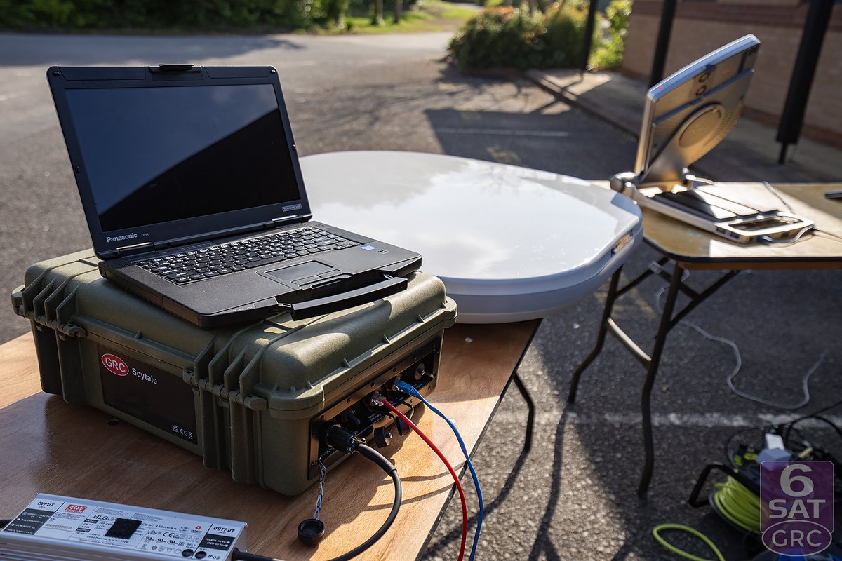 GRC (@grcltd) on Twitter photo Hello sunshine 😎☀️ A great day testing customer applications configured for multi-bearer routing over our SCYTALE, hooked up to a <a href="/KymetaCorp/">Kymeta Corporation</a> on <a href="/EutelsatGroup/">Eutelsat Group</a> OneWeb and <a href="/Satcubeterminal/">Satcube</a> with <a href="/iDirect/">ST Engineering iDirect</a> Modem on @Intelsat - learn more grcltd.net/scytale/ Hello sunshine 😎☀️ A great day testing customer applications configured for multi-bearer routing over our SCYTALE, hooked up to a <a href="/KymetaCorp/">Kymeta Corporation</a> on <a href="/EutelsatGroup/">Eutelsat Group</a> OneWeb and <a href="/Satcubeterminal/">Satcube</a> with <a href="/iDirect/">ST Engineering iDirect</a> Modem on @Intelsat - learn more grcltd.net/scytale/