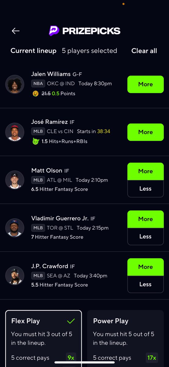 🔥early slate plays are in🔥 3-4 again last night and love these  plays today! $15 giveaway if this sweep to somebody who reposts this play and follows us. Let’s cash! 

prizepicks.onelink.me/gCQS/shareEntr…

#Giveaways #prizepicksmlb #PrizePicksToday #Prizepicks #FreePick