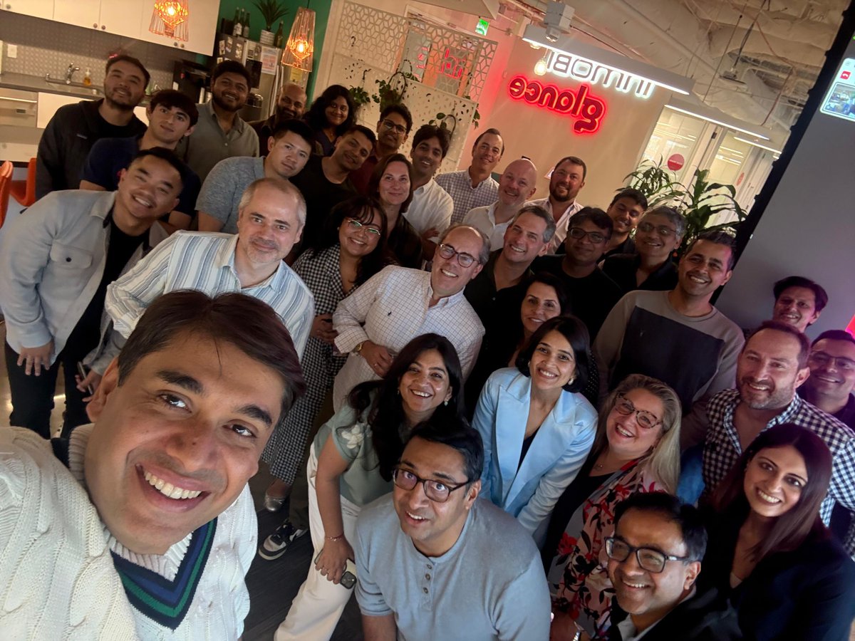 Full circle moment with the SF team this week in our home office.

Grateful for the people, the passion, and the journey so far. 

#GlanceAI is going live in the US today.

<a href="/getglanceai/">Glance AI</a> <a href="/InMobi/">InMobi</a> <a href="/NaveenTewari/">Naveen Tewari</a> <a href="/mohitsax/">Mohit Saxena</a> <a href="/MansiJain2407/">Mansi Jain</a>