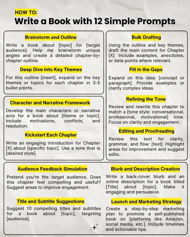 How to Use AI for Writing a Book

_____________
Free Gift: I've created a detailed guide on writing a book with AI. Just repost, like, follow, and reply "Book" and I’ll DM it to you!