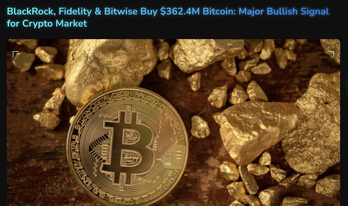 $362.4M worth of Bitcoin just got scooped up by BlackRock, Fidelity, and Bitwise.
They’re not buying memes.
They’re buying freedom.