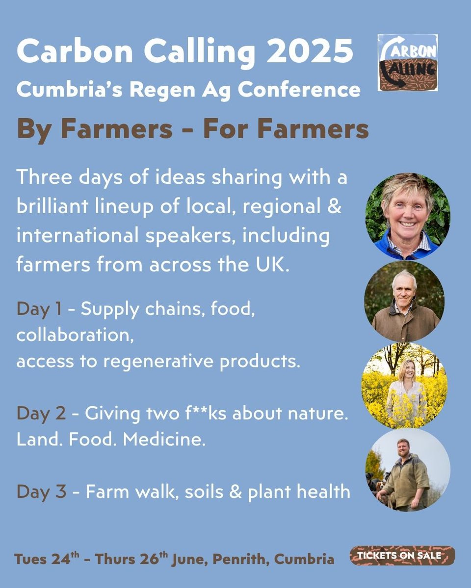 Less than two weeks to go to Carbon Calling 2025! 

🎟️Get your tickets: tickettailor.com/events/carbonc…

#regenag