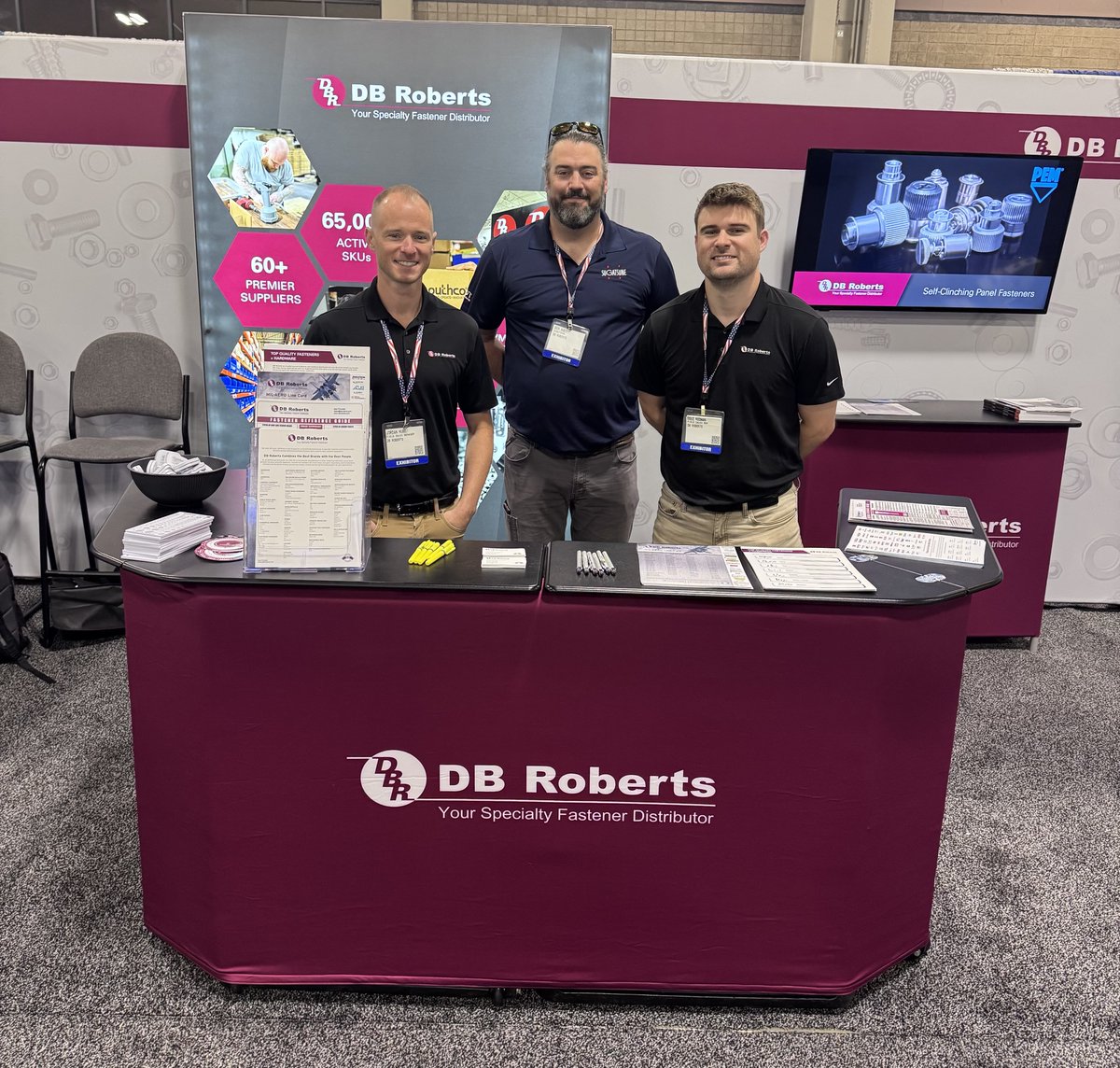 DBRobertsCo's tweet image. It’s Day 1 of D2P Charlotte! Stop by booth #101 to connect with DB Roberts’ experts and see how we can support your project needs with fasteners, hardware, and more. Plus, meet our partners from Sugatsune and explore their precision-engineered solutions.
 
#DBRoberts #Sugatsune