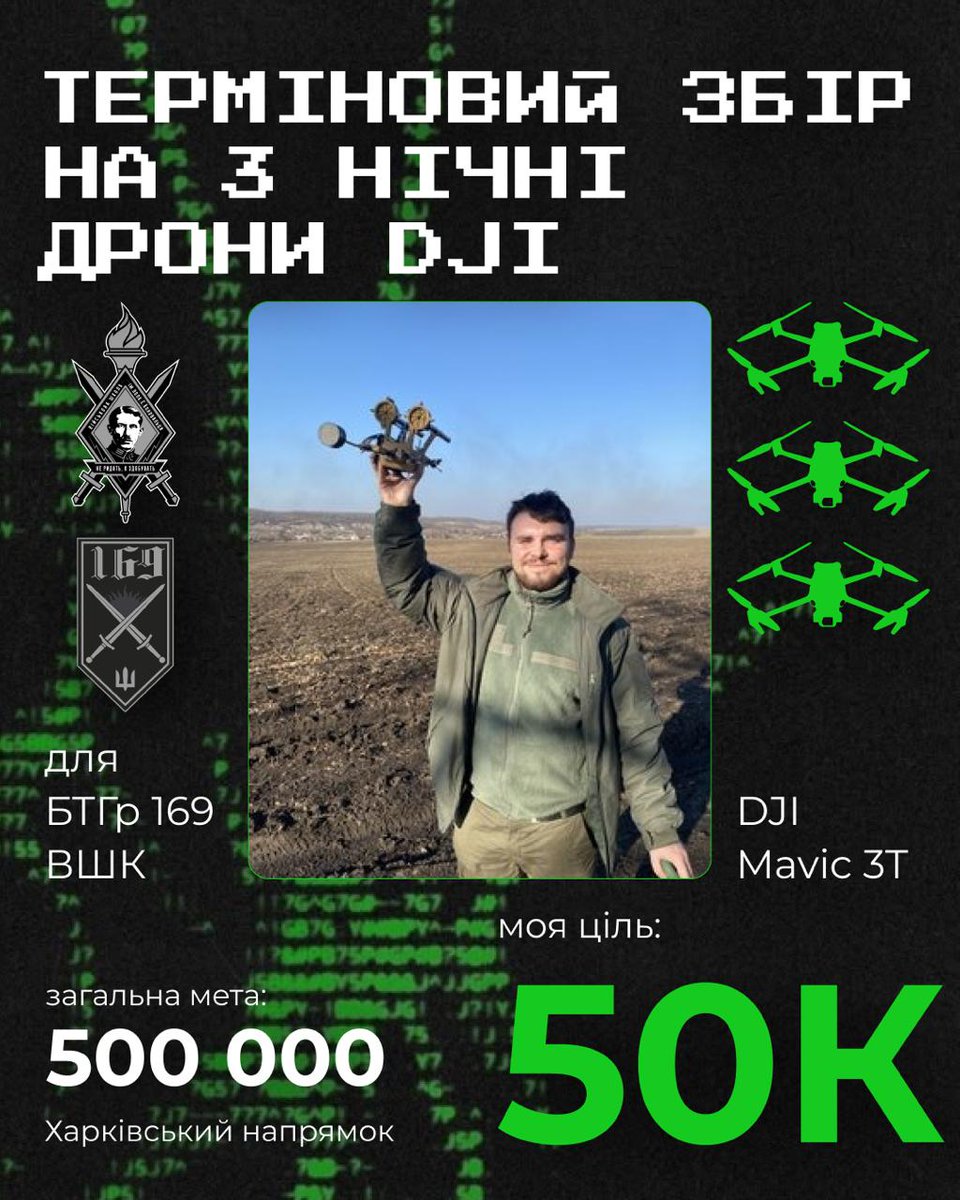bodmiruk's tweet image. Не від хорошого життя: збір на мавіки для нашого підрозділу, командиром якого є я.
Все просто: забезпечення від держави недостатньо. Немає мавіків - немає розвідки. Противника не виявили та не знищили вчасно дронами - тепер його має знищити піхотинець.
send.monobank.ua/jar/jHT4V4oKj
