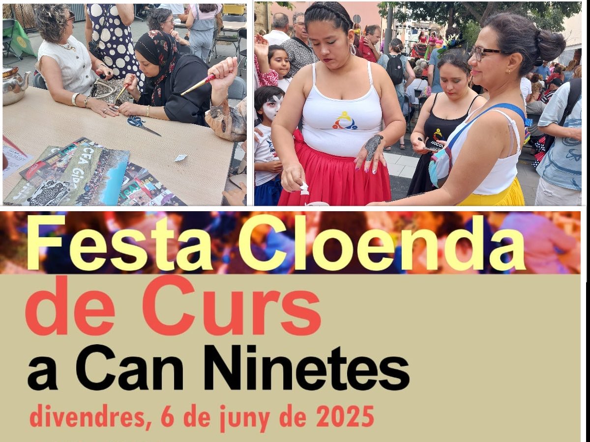 Participem en la festa de cloenda de curs al barri de  Santa Eugènia on també desenvolupem la nostra tasca educativa.