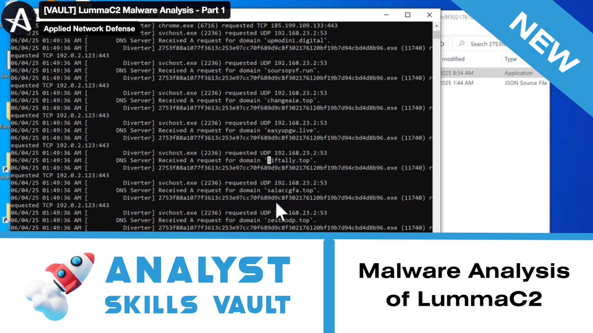 In our latest Analyst Skills Vault Lesson, Michael Fischler steps through analysis of the LummaC2 MaaS Infostealer. He'll demonstrate several tools and strategies for breaking down the malware's intent.