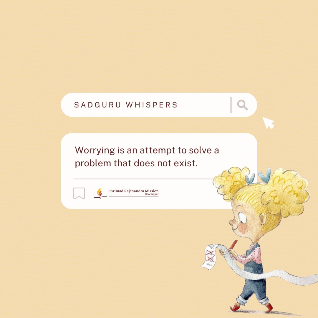 Worrying is an attempt to solve a problem that does not exist.

#SadguruWhispers #Quotes #QOTD #Life #LifeLessons #ThursdayThoughts