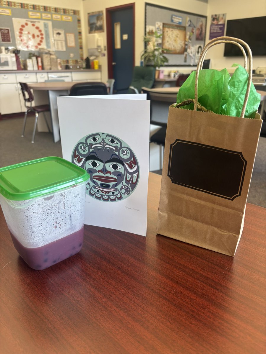 Oki, I want to thank Hank Provost a #cch student for inviting our Elder Dorothy Day Chief &amp; I to his presentation on traditional saskatoon berry soup in Mrs. Dundas foods class today! #cch #holyspirit school division