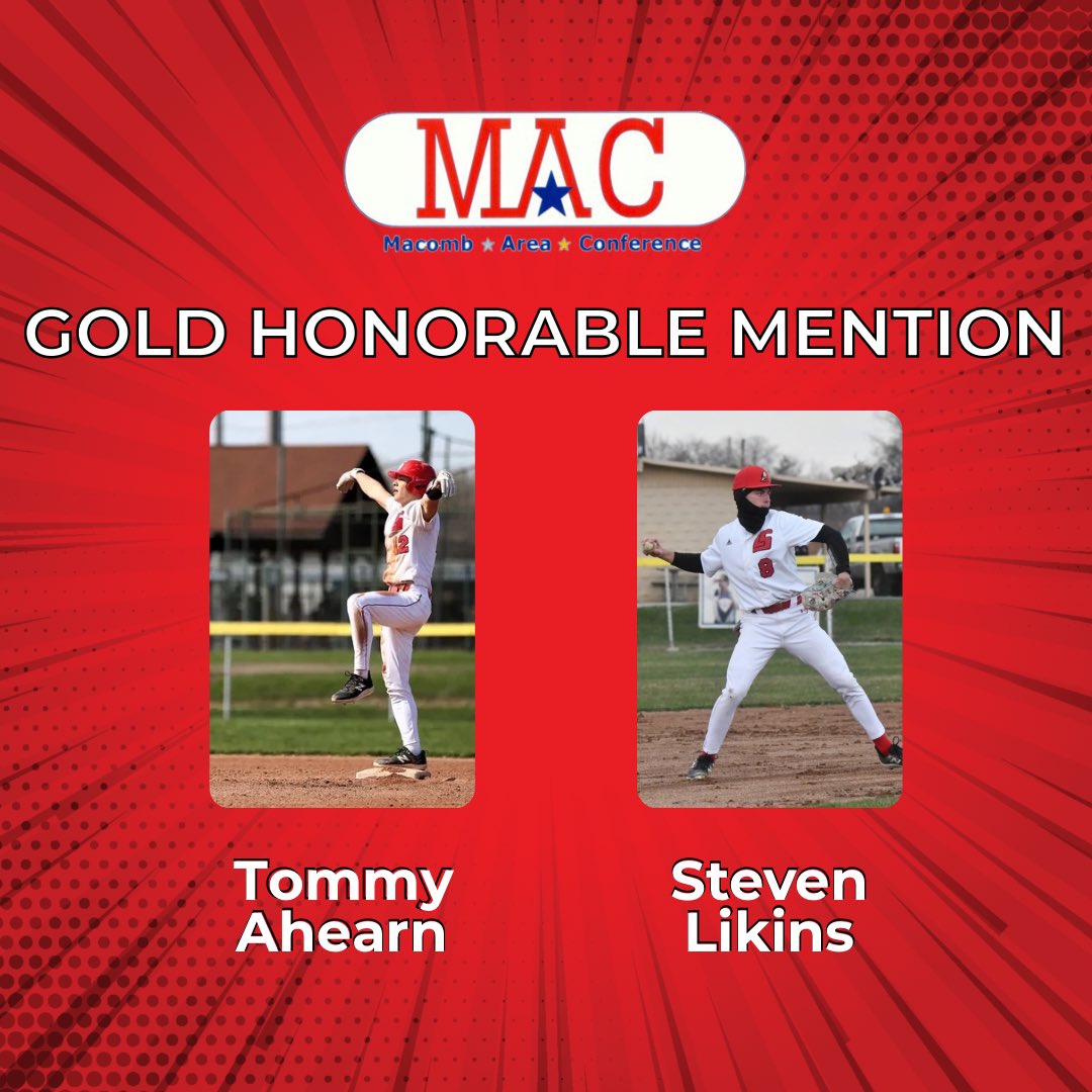 Lake Shore Baseball (@shorianbaseball) on Twitter photo MAC Gold Recognition 🏅⚾
Huge congratulations to our players who earned MAC Gold All-Conference and Honorable Mention honors this season!
📣 All-Conference:
<a href="/_aidanbennett_/">Aidan Bennett</a>
<a href="/jackpierce34/">Jack Pierce</a>
Zach Senter
📣 Honorable Mention:
<a href="/TommyAhearn12/">T A</a>
<a href="/StevenLikins/">Steven Likins</a> MAC Gold Recognition 🏅⚾
Huge congratulations to our players who earned MAC Gold All-Conference and Honorable Mention honors this season!
📣 All-Conference:
<a href="/_aidanbennett_/">Aidan Bennett</a>
<a href="/jackpierce34/">Jack Pierce</a>
Zach Senter
📣 Honorable Mention:
<a href="/TommyAhearn12/">T A</a>
<a href="/StevenLikins/">Steven Likins</a>