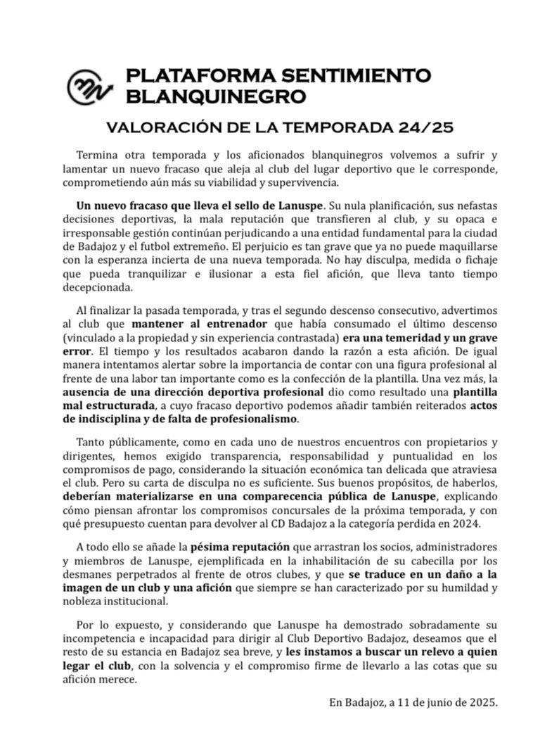 Plataforma Sentimiento Blanquinegro tweet media