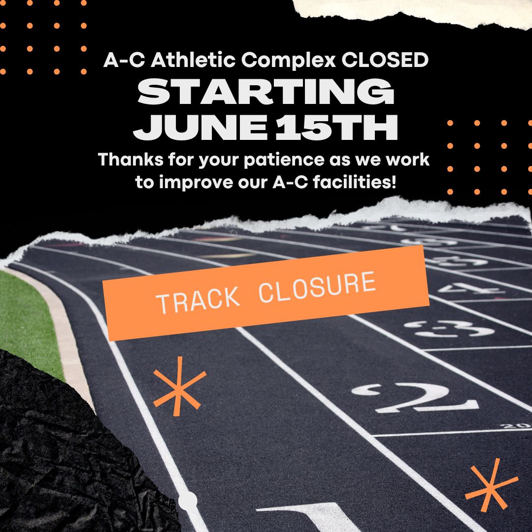 The A-C Athletic Complex, including the track, will be CLOSED starting June 15th, 2025 until further notice. We appreciate your patience as we work to improve our Amanda-Clearcreek facilities!
amanda.k12.oh.us/~board/distric…