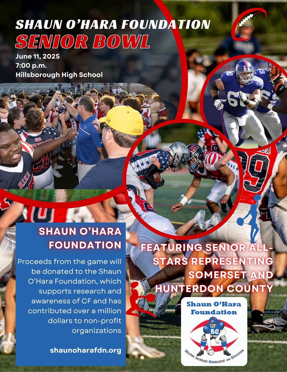 Kevin Carty (@coachkevincarty) on Twitter photo Come out tonight to see Central Jersey’s standout seniors in the <a href="/ShaunOHara60/">Shaun O'Hara</a> foundation Senior Bowl! Tonight 7pm at HHS!
Streaming Big State Sports at …17e-845f-687154652556.pipedrive.email/c/vkwe2ox8jk/z… Come out tonight to see Central Jersey’s standout seniors in the <a href="/ShaunOHara60/">Shaun O'Hara</a> foundation Senior Bowl! Tonight 7pm at HHS!
Streaming Big State Sports at …17e-845f-687154652556.pipedrive.email/c/vkwe2ox8jk/z…