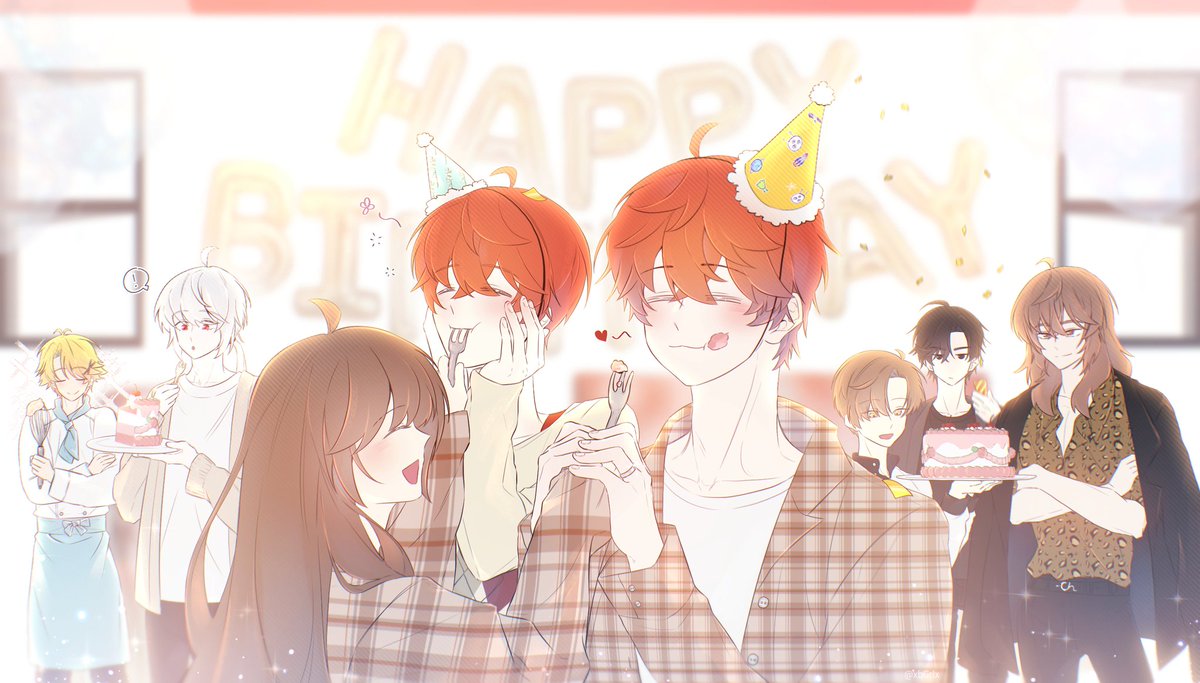 xbGrlx's tweet photo. HBD TO MY CUTIE TWINS ❤️🩷🎉

#mysticmessenger
#생일_축하해_707 #생일_축하해_세란 https://t.co/7eABF7fDez