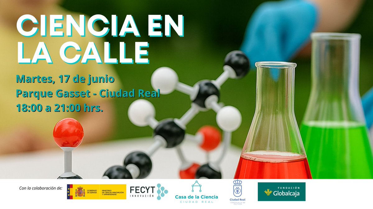 Casa de la Ciencia de Ciudad Real (@casacienciacr) on Twitter photo Fiesta Fin de Curso 2025 "Ciencia en la Calle".
. Martes, 17 de junio
. De 18:00 h. - 21:00 h.
. Parque Gasset de Ciudad Real
¡Celebra la ciencia con nosotros/as! ⚗🔬
Info: casadelaciencia.es/ciencia-en-la-…
AICC - #CasaCienciaCR
<a href="/FECYT_Ciencia/">FECYT</a> <a href="/adicipecCR/">ADICIPEC</a> <a href="/wikiCR/">wikiCR Ciudad Real</a> <a href="/AYTO_CIUDADREAL/">AYTO_CIUDAD REAL</a> Fiesta Fin de Curso 2025 "Ciencia en la Calle".
. Martes, 17 de junio
. De 18:00 h. - 21:00 h.
. Parque Gasset de Ciudad Real
¡Celebra la ciencia con nosotros/as! ⚗🔬
Info: casadelaciencia.es/ciencia-en-la-…
AICC - #CasaCienciaCR
<a href="/FECYT_Ciencia/">FECYT</a> <a href="/adicipecCR/">ADICIPEC</a> <a href="/wikiCR/">wikiCR Ciudad Real</a> <a href="/AYTO_CIUDADREAL/">AYTO_CIUDAD REAL</a>