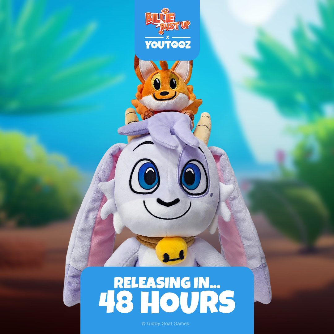 PLUSHIE WILL BE HERE IN 48 HOURSSS 💌🐐🐶💙

#billiebustup x <a href="/youtooz/">youtooz</a>