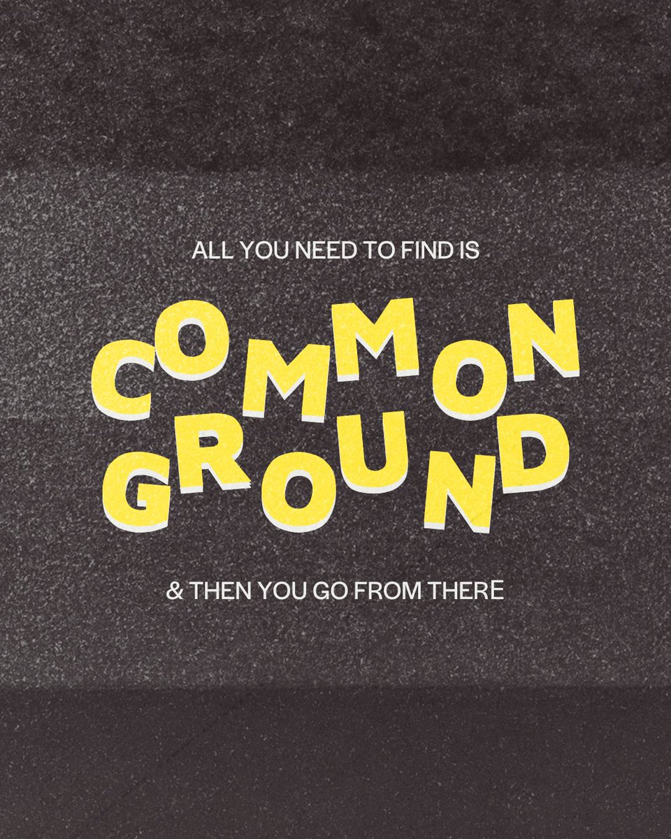 hot take: everyone can find #commonground on something