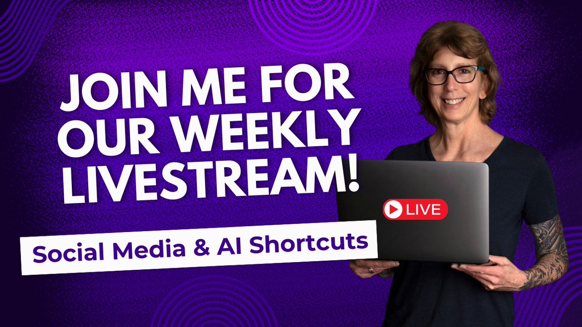 Come hang out with me tomorrow for my weekly livestream. I'll be sharing tips and advice on social media &amp; AI strategies.

Starts at 1pm ET. You can watch right here on X, YouTube or LinkedIn.