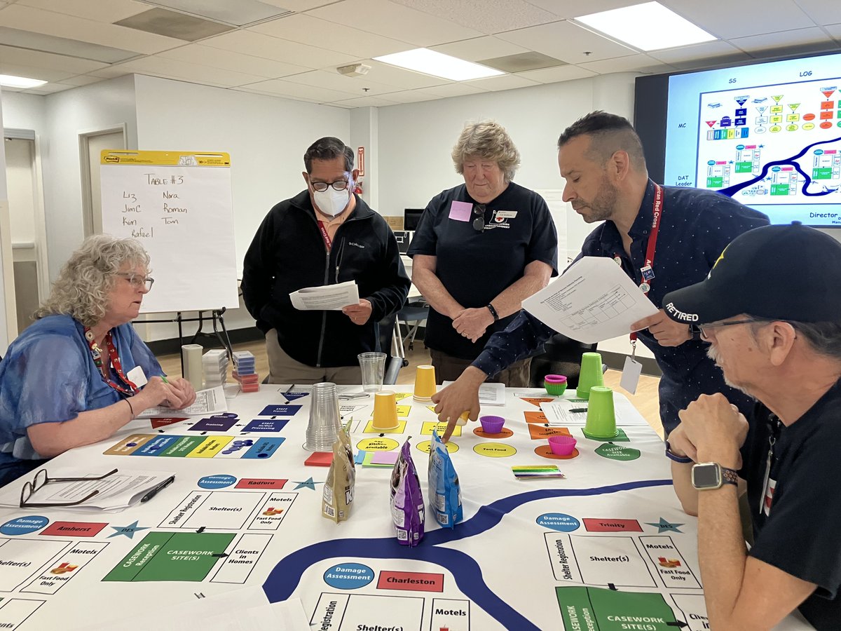 When we're not responding, we're training. Red Cross volunteers and staff gathered in Portland for a special disaster response board game that helps us make good decisions in terms of sheltering, feeding and staffing.  
Red Crossers leave with more tools to help those who are